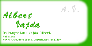 albert vajda business card